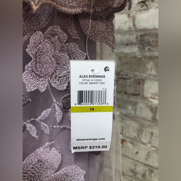 NWT Alex Evenings Midi Scoop Neck Shift Dress with Jacket Sizes 14 - Picture 7 of 8